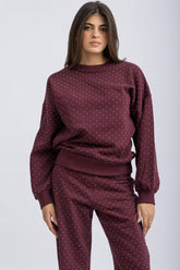 Burgundy sweatshirt