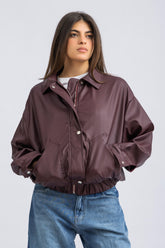 burgundy leather jacket