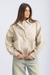 offwhite leather jacket