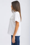 Embroidered White Oversized T-shirt