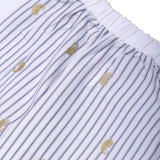 striped pants with gold figure