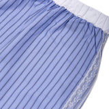 Striped pants with lace sides